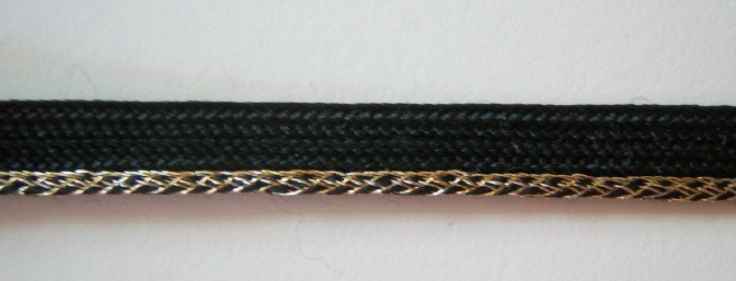 Black/Gold Mesh 1/16" Piping