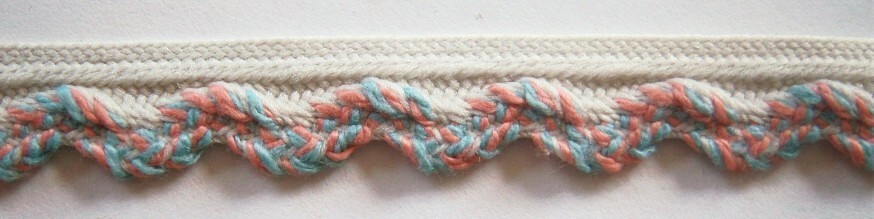 Linen/Apricot/Seafoam 3/8" Piping