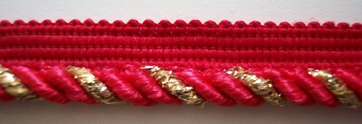 Red/Gold Metallic 3/4" Piping