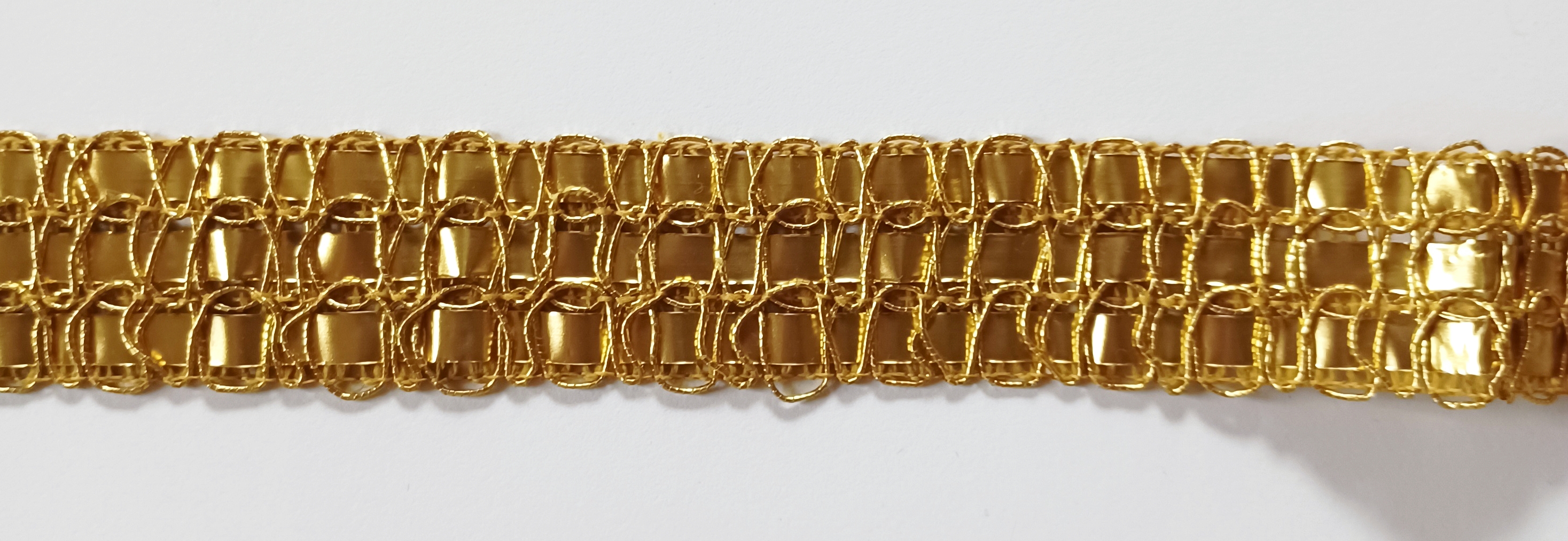 Gold Metallic Entredeux 1 1/4" Braid