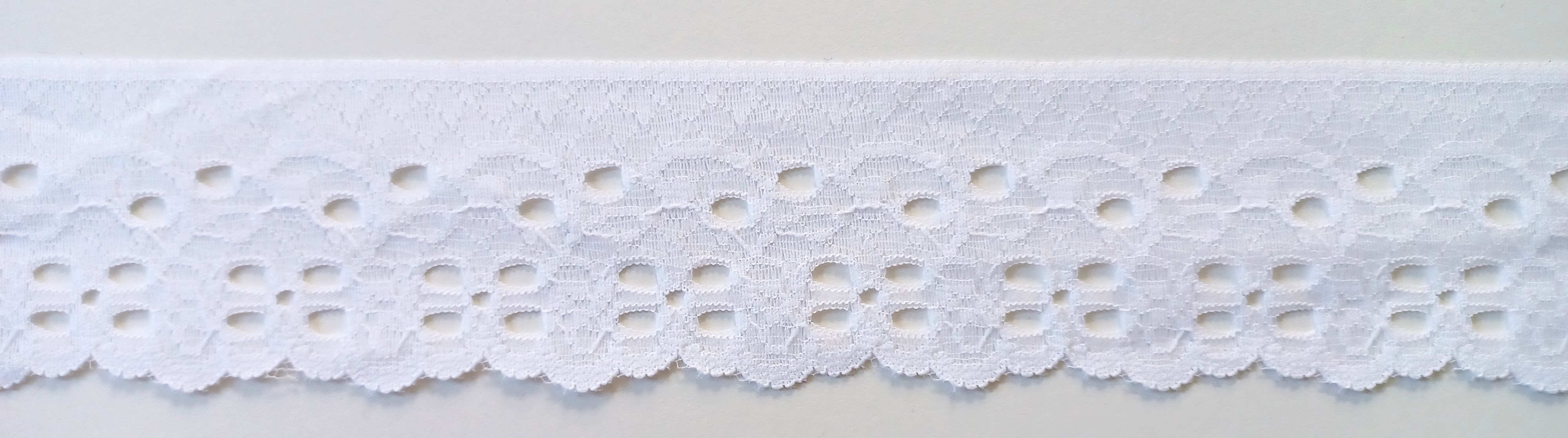 White Nylon 2 1/4" Lace