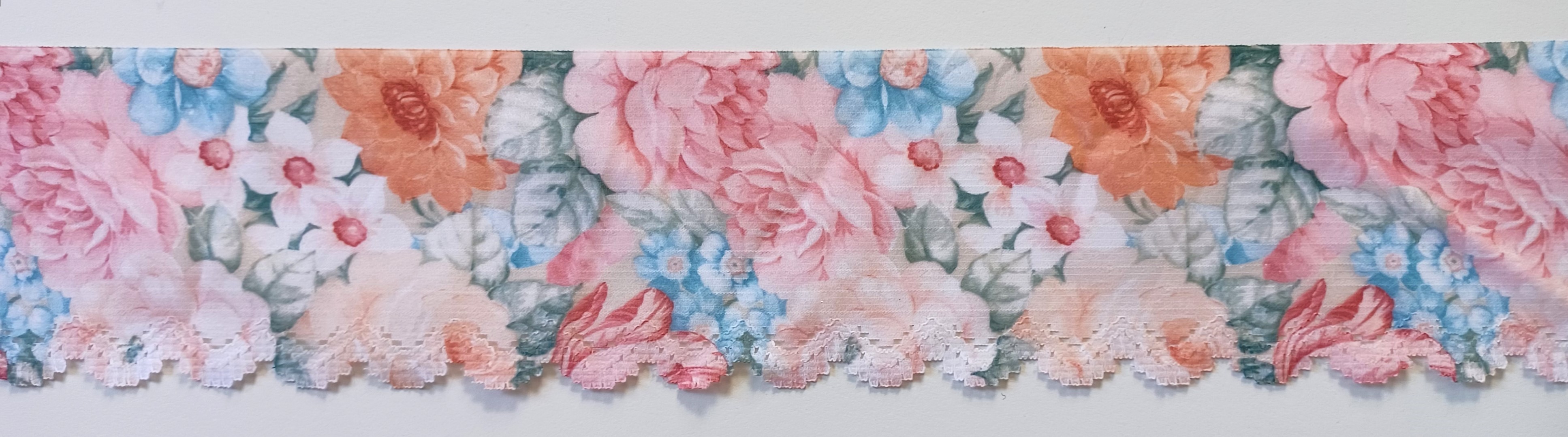 Pink Floral 3 1/4" Lace Trim