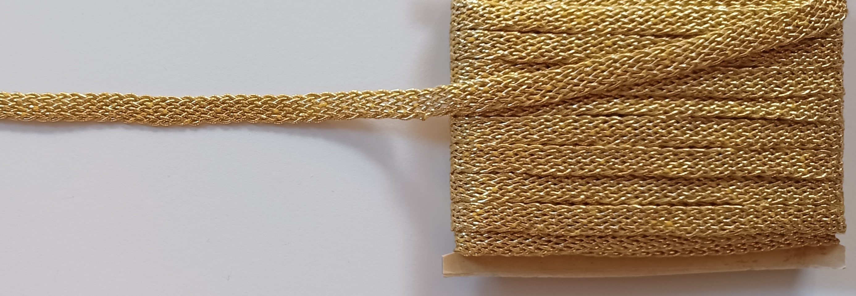 Gold Metallic 10 Cord Bias Braid