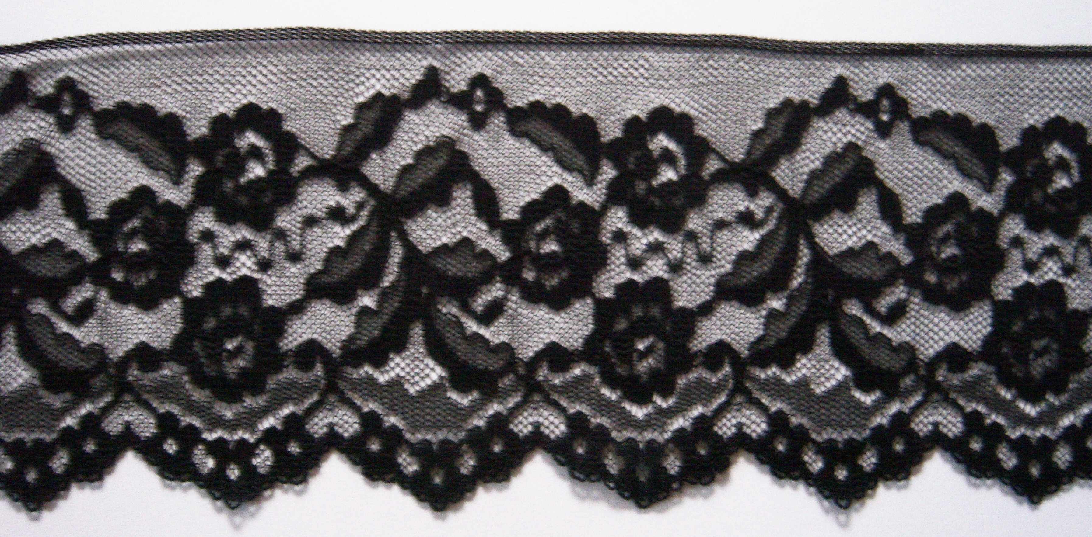 Black 3 3/4" Poly Lace