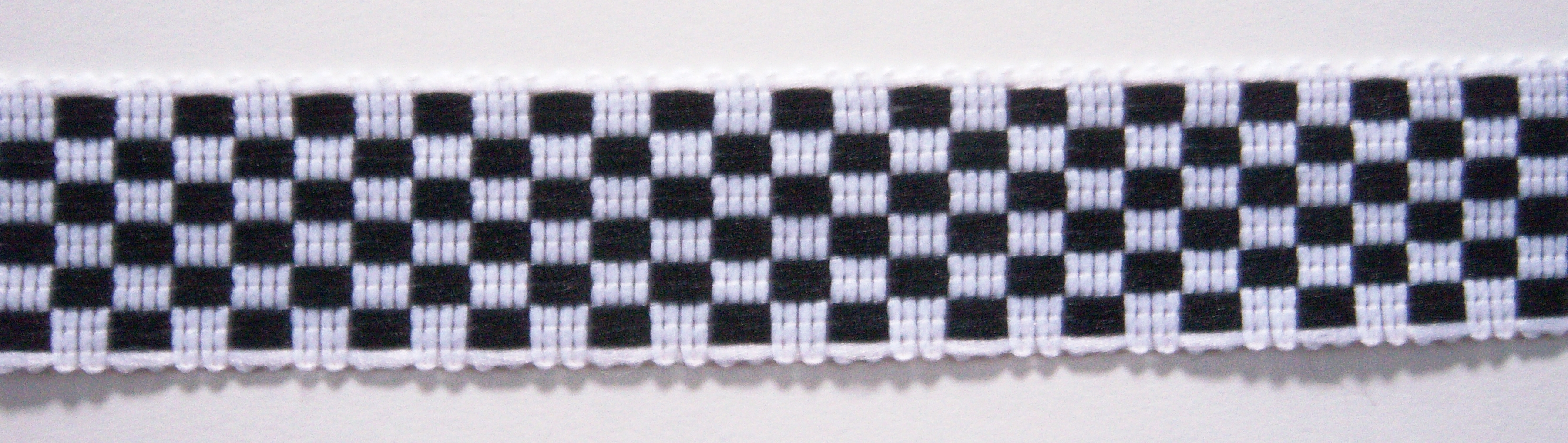 Black/White 15/16" Poly Woven