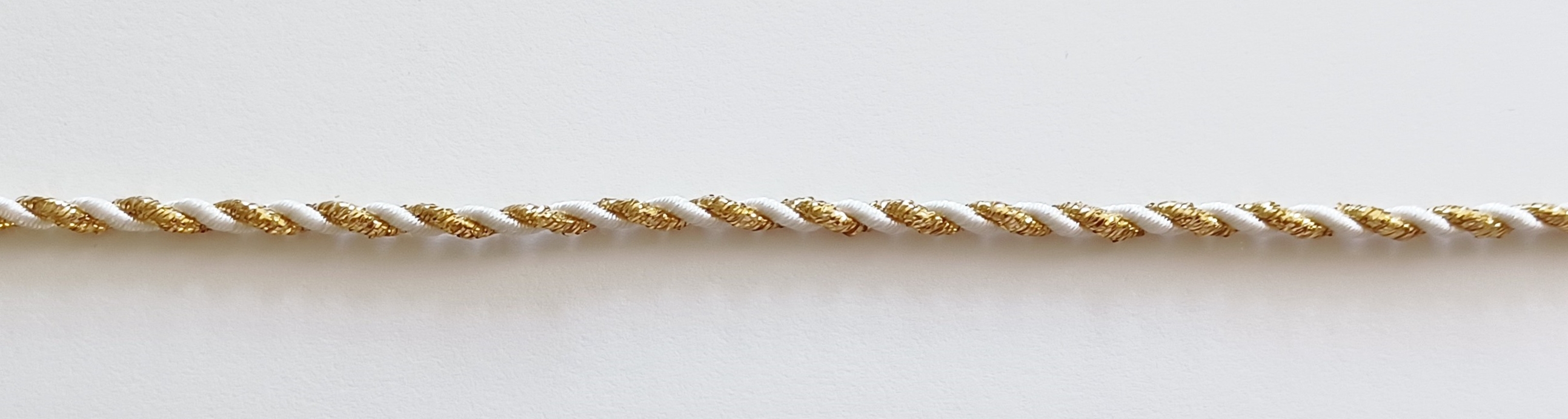 Natural White/Gold Metallic 1/8" Cord