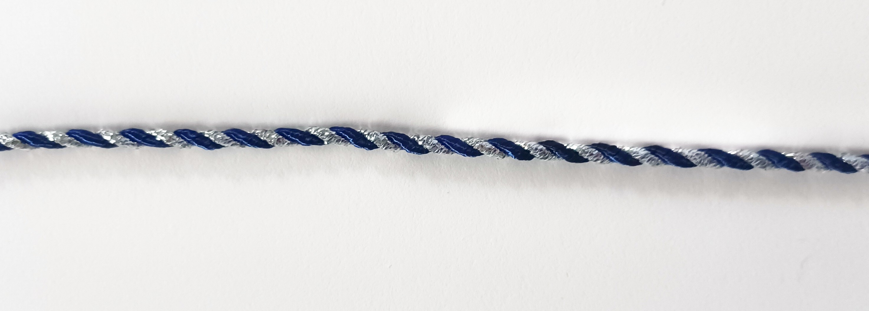 Navy/Silver Metallic 1/8" Cord