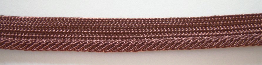 Mocha Brown 1/8" Rayon Ridged Piping