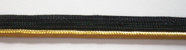 Black/Matte Gold 1/8" Piping