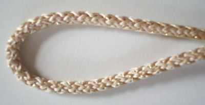 Beige/Gold Gold Metallic 3/16" Cord