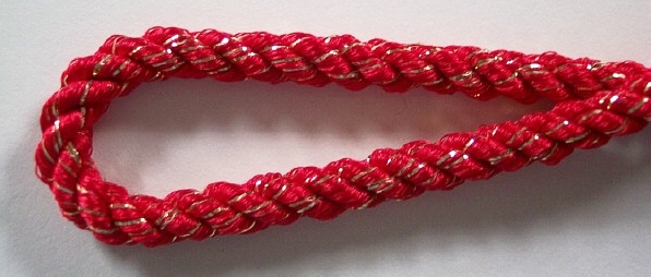 Red/Gold 5/16" Metallic Cord