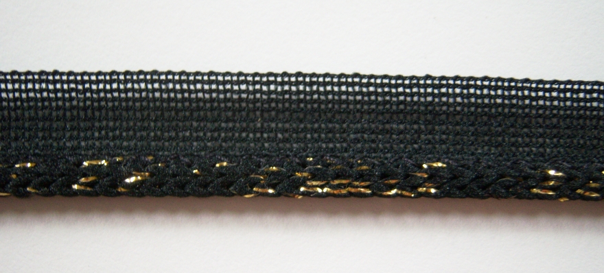 Black/Gold Metallic 5/8" Piping