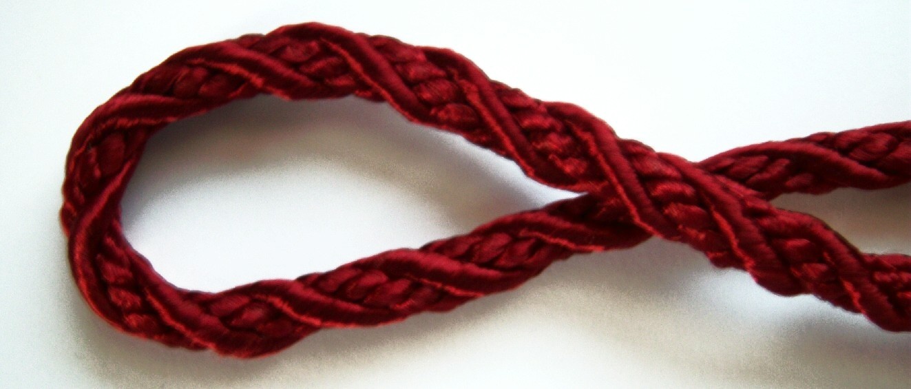 Wine 3/8"Fancy Cord