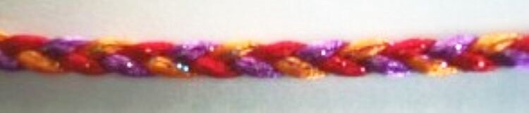 Red Sparkle Multi Metallic 3/16" Cord