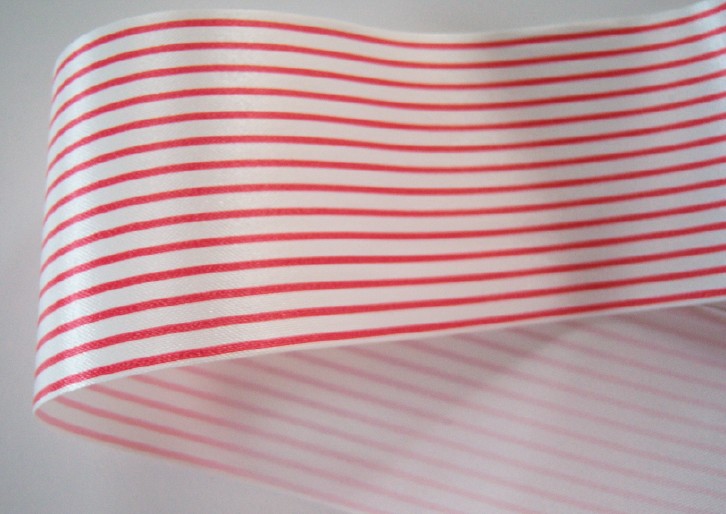 White/Red Stripe 2 3/4" Waterproof Polypro