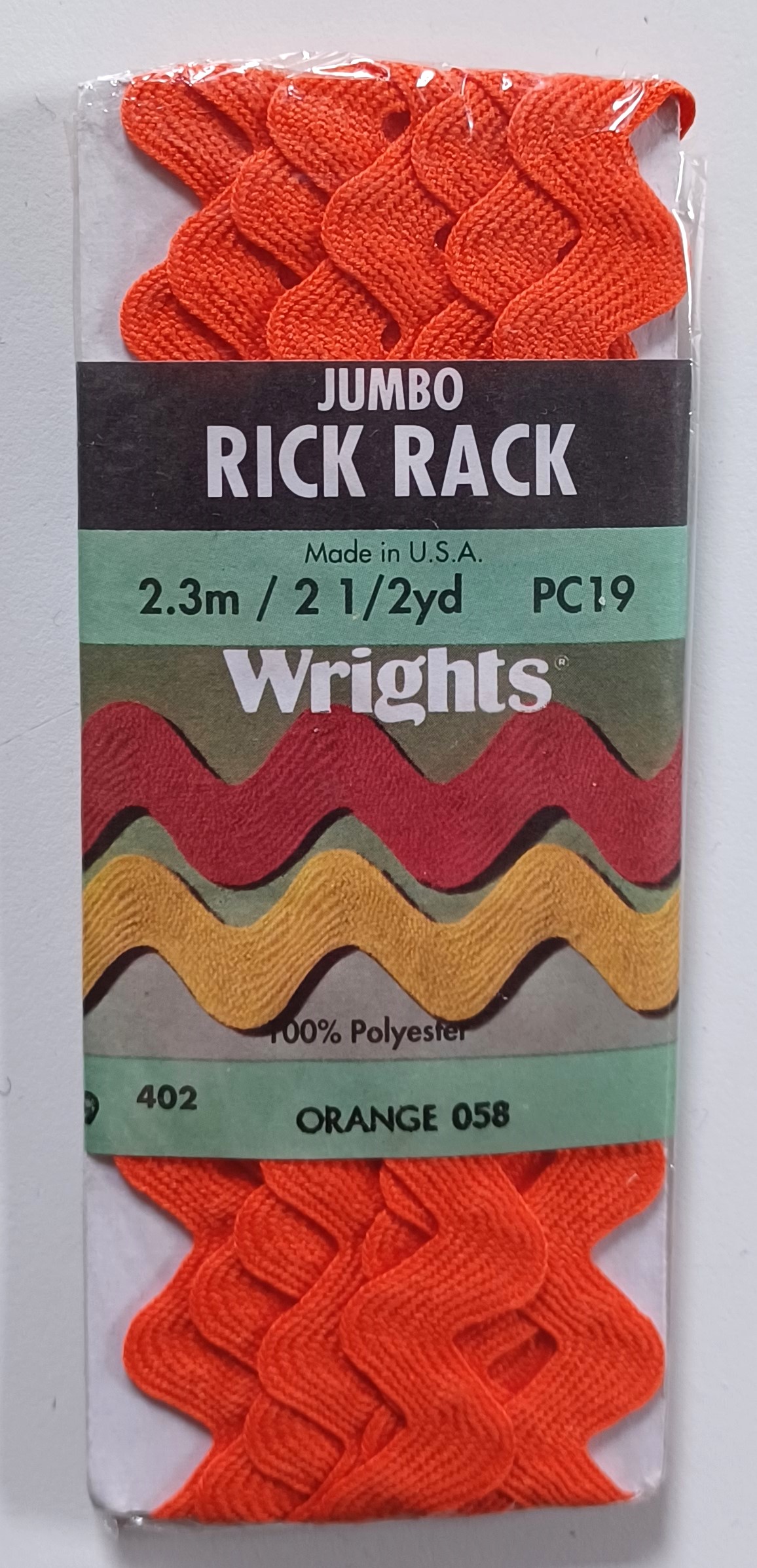 Orange 3/4" Rick Rack