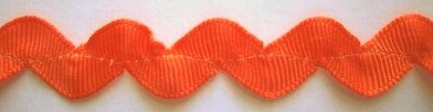 Orange 5/8" Wavy Grosgrain Ribbon