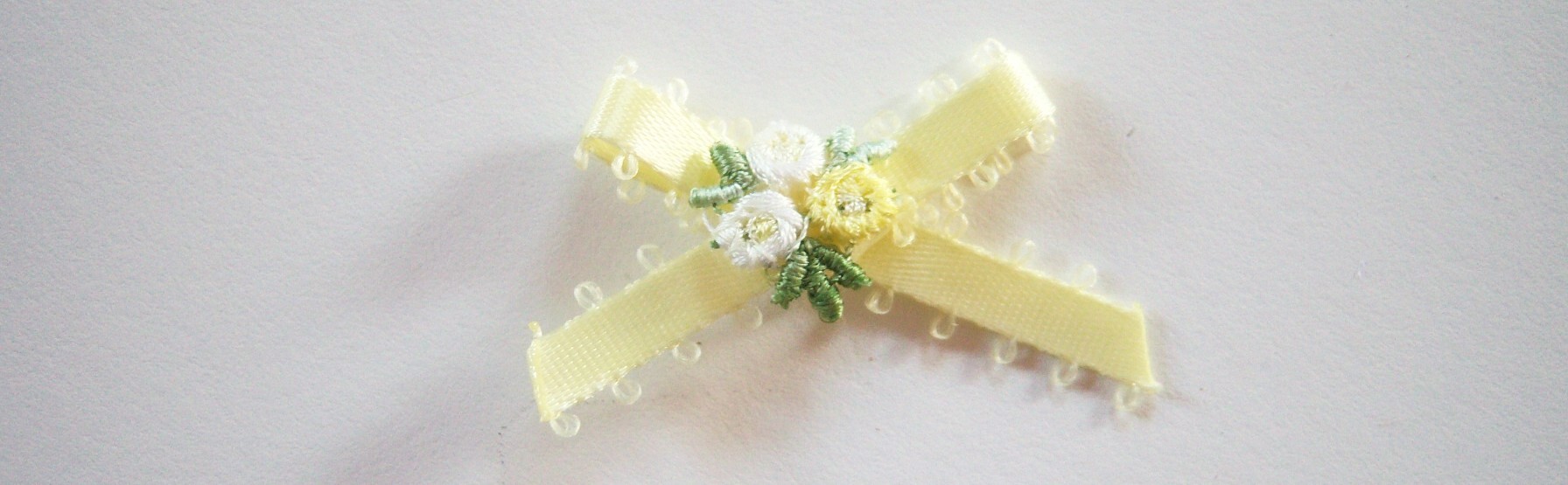 Yellow Picot/TriBud Bow