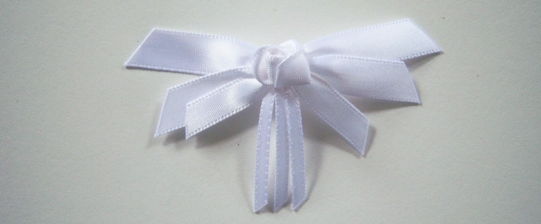 White Satin Rose Bow