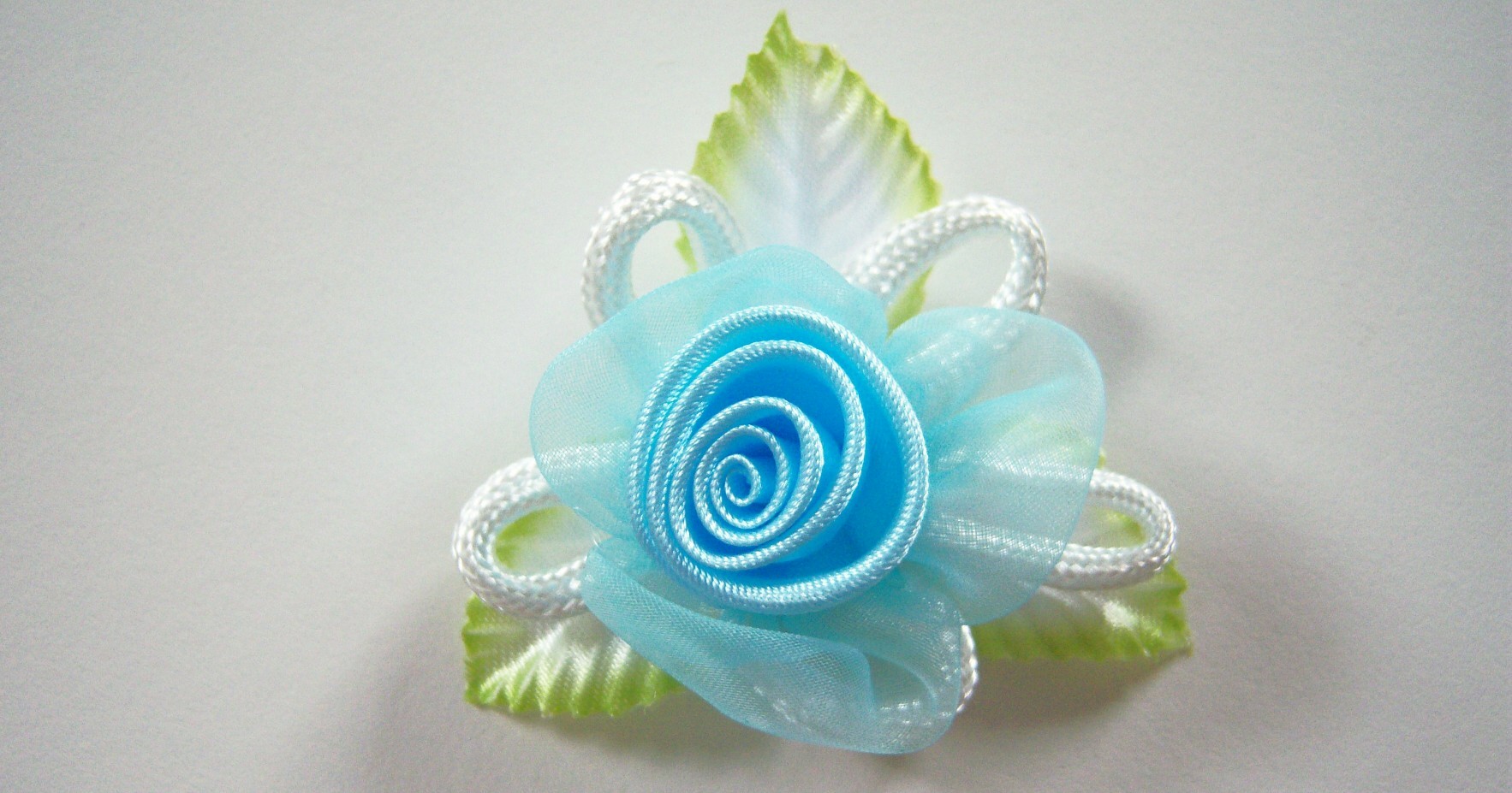 Light Aqua/Cord Satin Rose