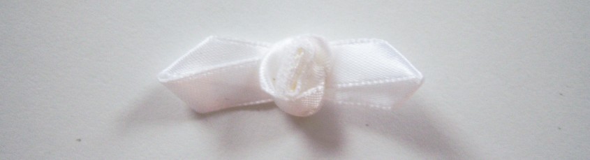 White Rose/White Satin 1 5/8" Loop