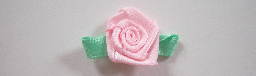 Pink Rose/Mint Satin 1 1/4" Loop