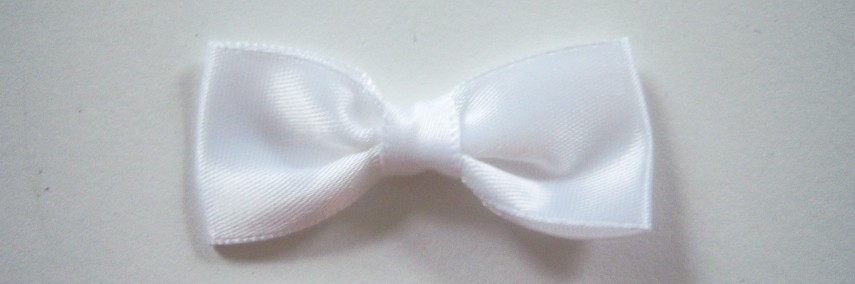 White Satin Bow Tie