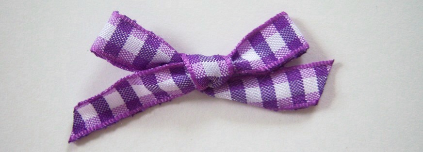 Purple Gingham Bow