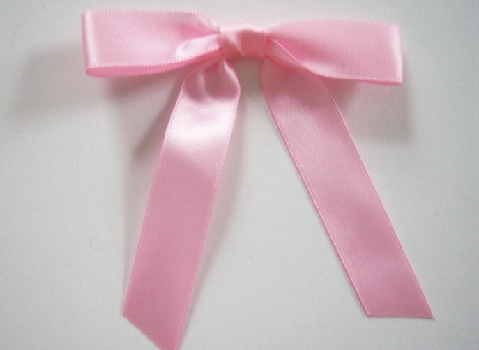 Pink Satin 3" x 3" Bow