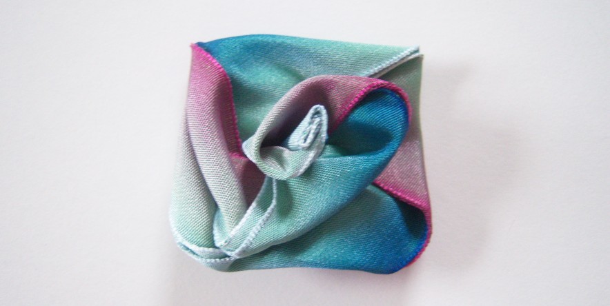 Teal/Pink Taffeta 1 1/2" Bow