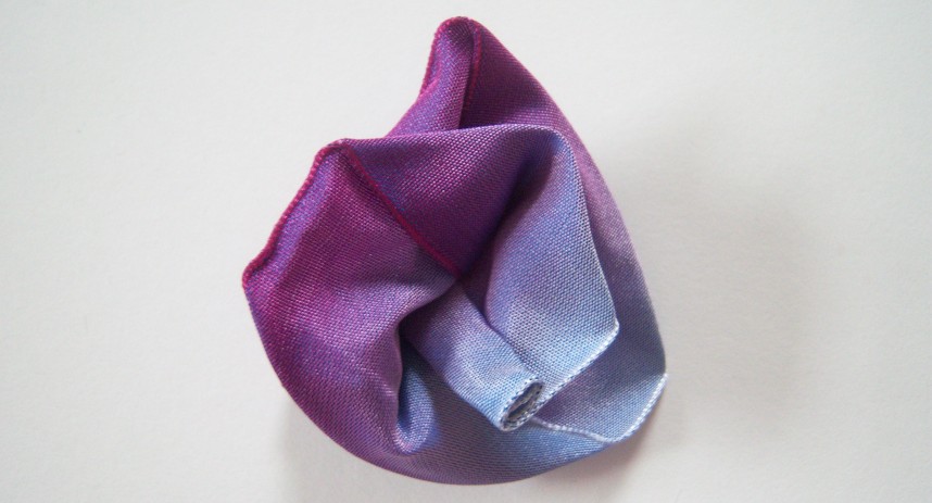 Plum/Blue Taffeta 1 1/2" Bow