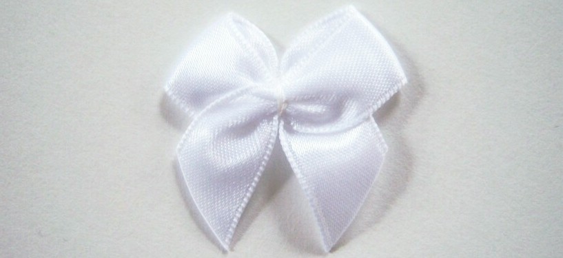 White Satin Bow