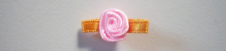 Pink Bud/Gold Satin 7/8" Loop