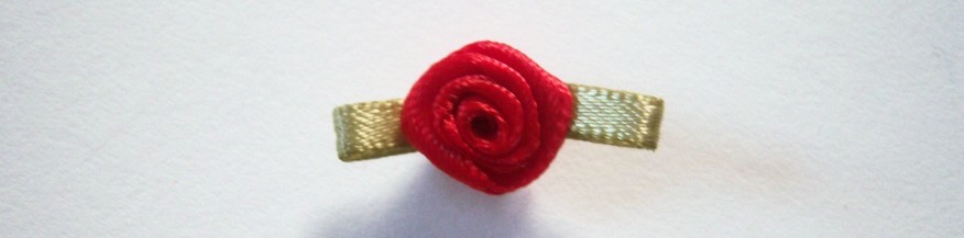 Red/Fern Satin 7/8" Loop