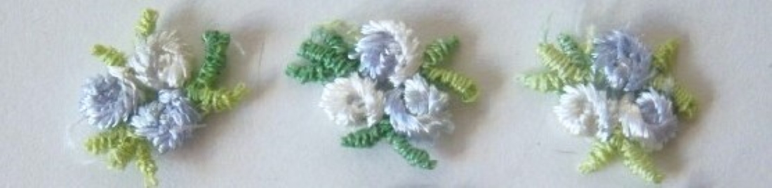 Pale Blue 5/8" Flower