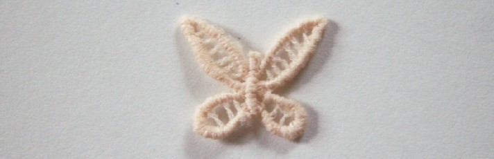 Beige Butterfly Applique