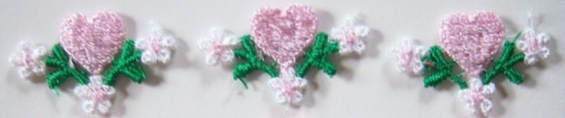 Pink Heart/Emerald Applique