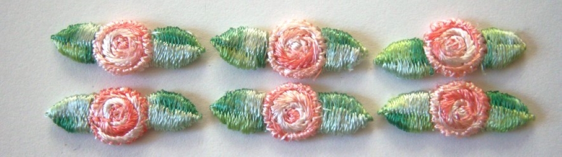 Peach/Green Applique