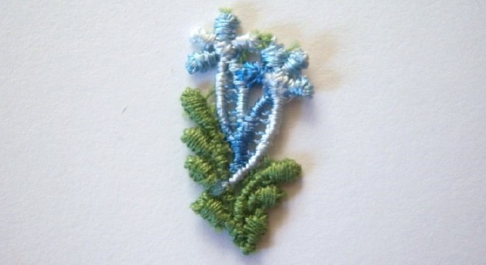 Blue/Green Flower Appliques