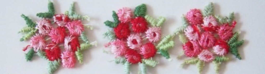 Red/Variegated Green Applique