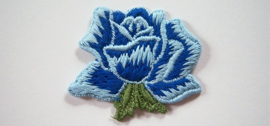 Blue/Royal Rose Applique