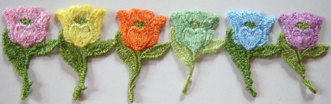 Embroidered Tulip Applique