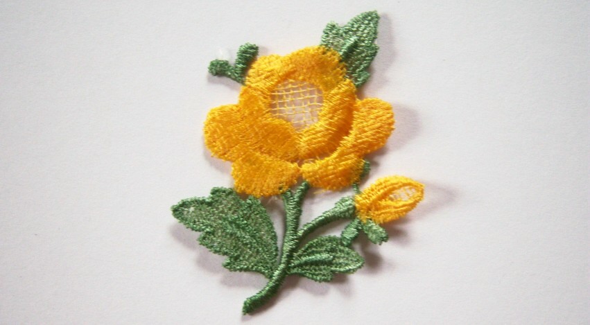 Gold/Fern Flower Applique