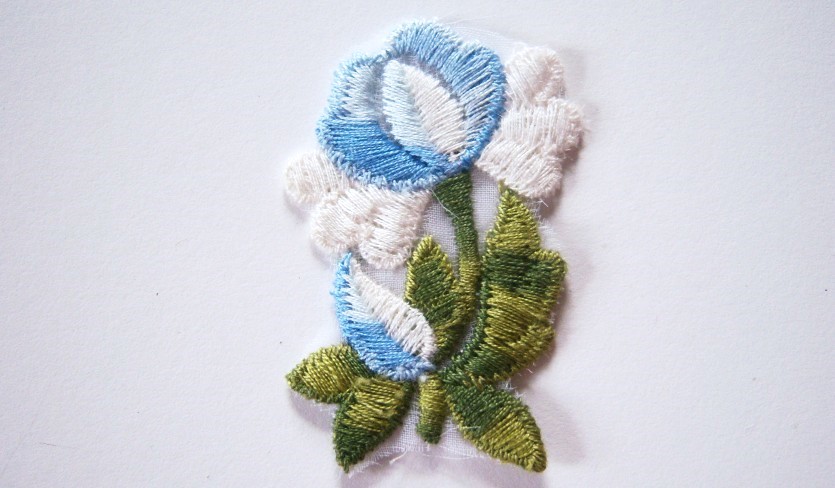 Blue/White 2 1/8" Applique