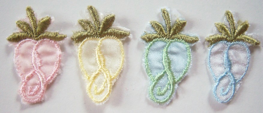 Satin Pastel Rosebud Applique