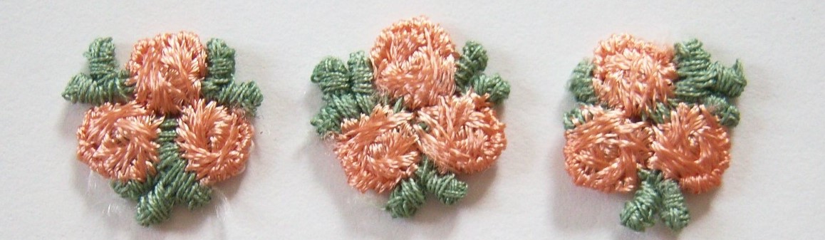 Peach/Mint 5/8" Flower