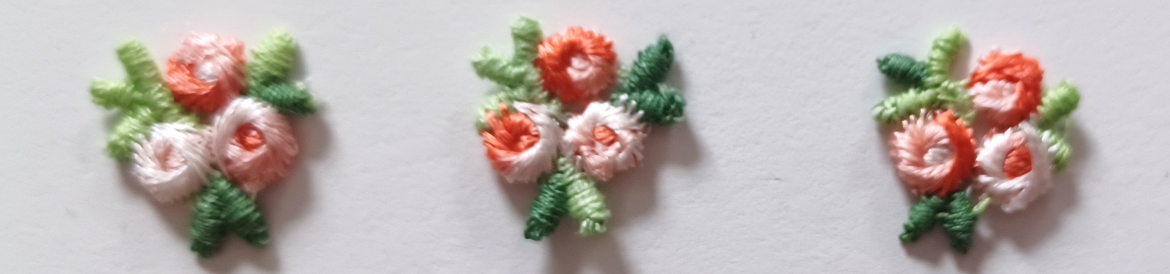 White/Orange 5/8" Flower