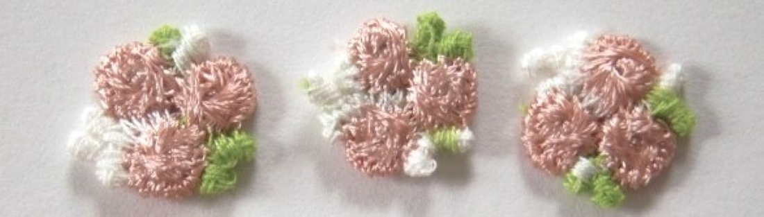 Light Peach/Lime 3/4" Flower