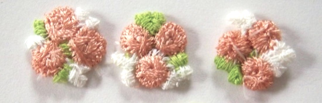 Peach/Lime 3/4" Flower