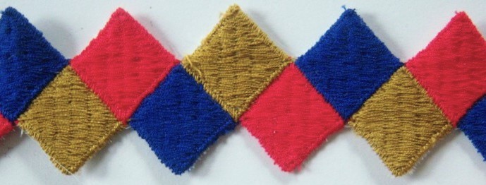 Royal/Gold/Tomato 1 1/2" Embroidered